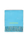 Jacquemus L'Echarpe Fleur Double Faced Scarf Blue fljac0150039ppl