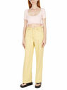 GANNI Yellow Denim Jeans Yellow flgan0248046yel