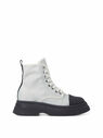 GANNI Creeper Canvas High Top Boots White flgan0248052bei