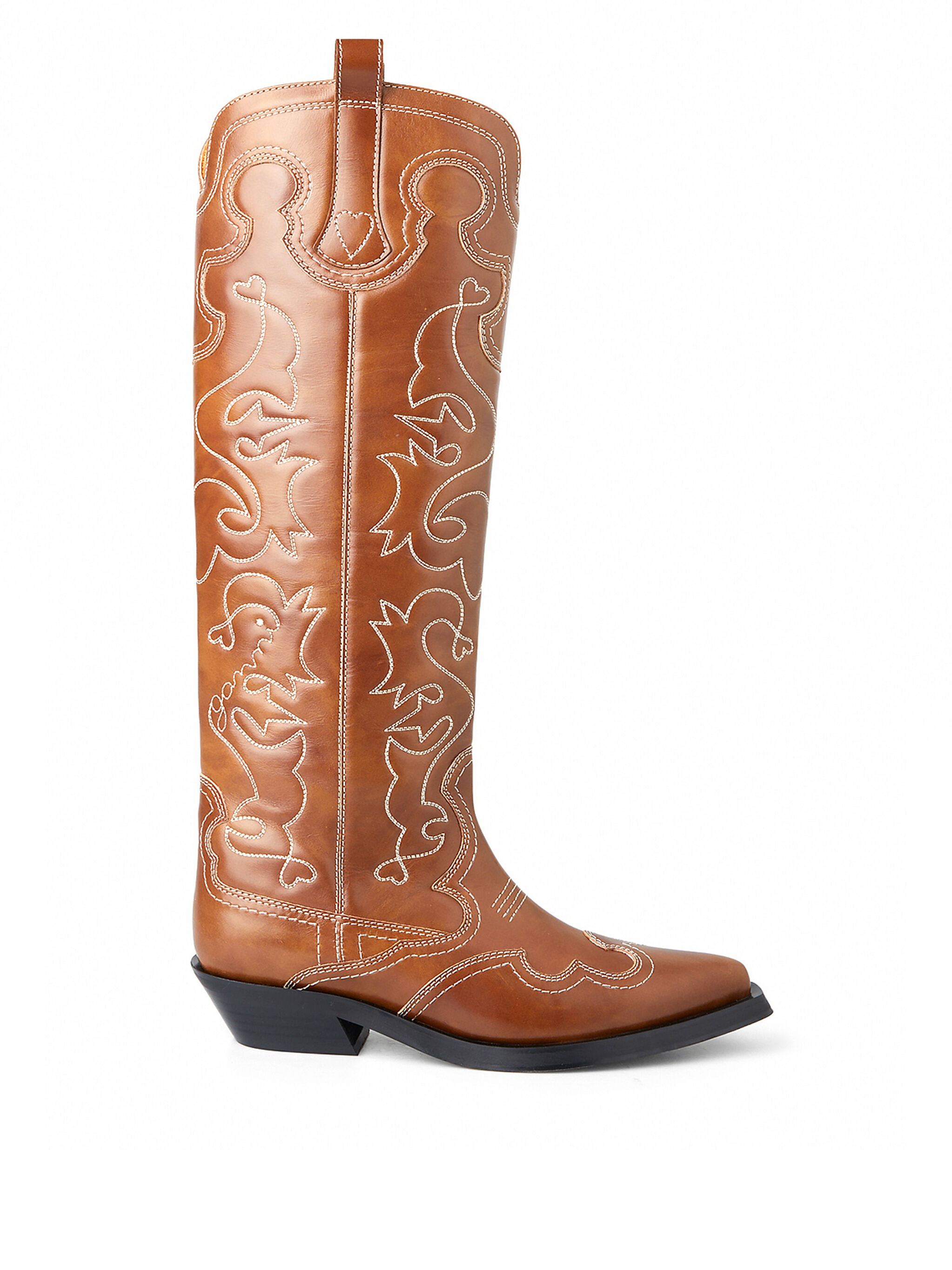 GANNI Knee High Embroidered Western Boots | THE FLAMEL®