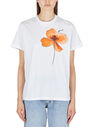 GANNI Logo Flower T-Shirt White flgan0250065wht