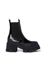 GANNI Cleated Heeled Mid Chelsea Boots Black flgan0250047blk