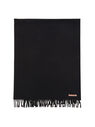 Acne Studios Logo Patch Scarf in Black Black flacn0150077blk