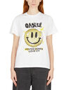 GANNI Basic Jersey Smiley Relaxed T-shirt Bright White White flgan0251017wht