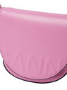 GANNI Banner Nano Saddle Shoulder Bag Pink flgan0250036pin