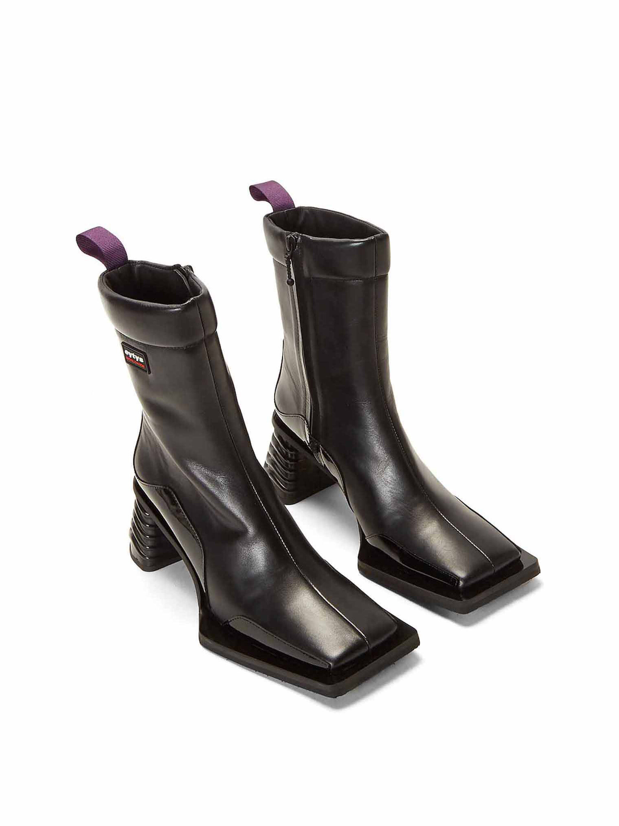 Eytys Gaia Black Leather Boots for Women | THE FLAMEL®