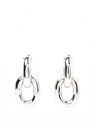 Paco Rabanne XL Link Hoop Earrings in Silver Silver flpac0248027sil