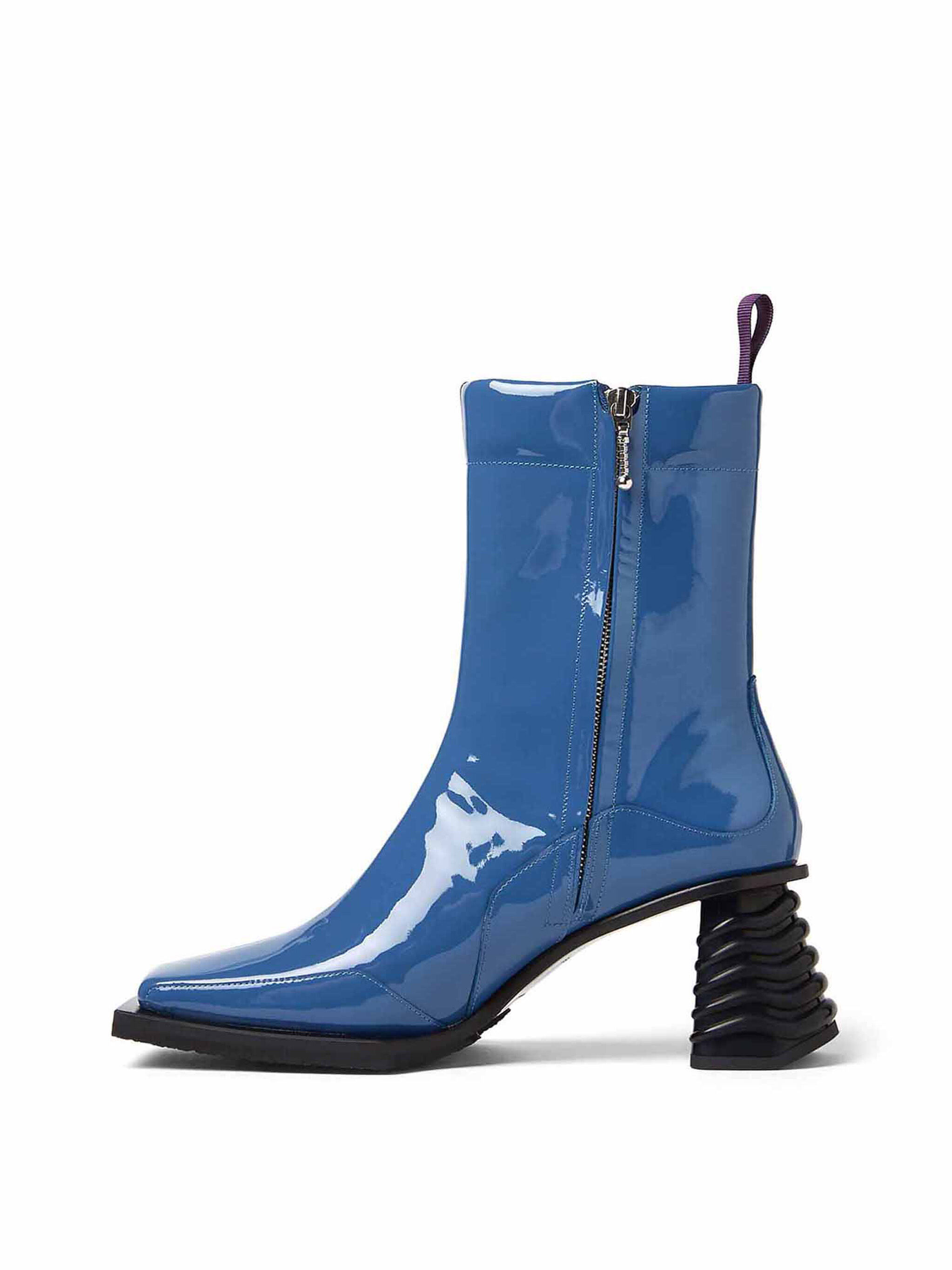 Eytys Gaia Blue Leather Boots | THE FLAMEL®