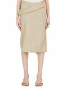 Jacquemus La Jupe Vela Beige Skirt Beige fljac0248028bei