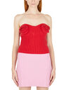 Blumarine Rose Knit Top Red flblm0250009col