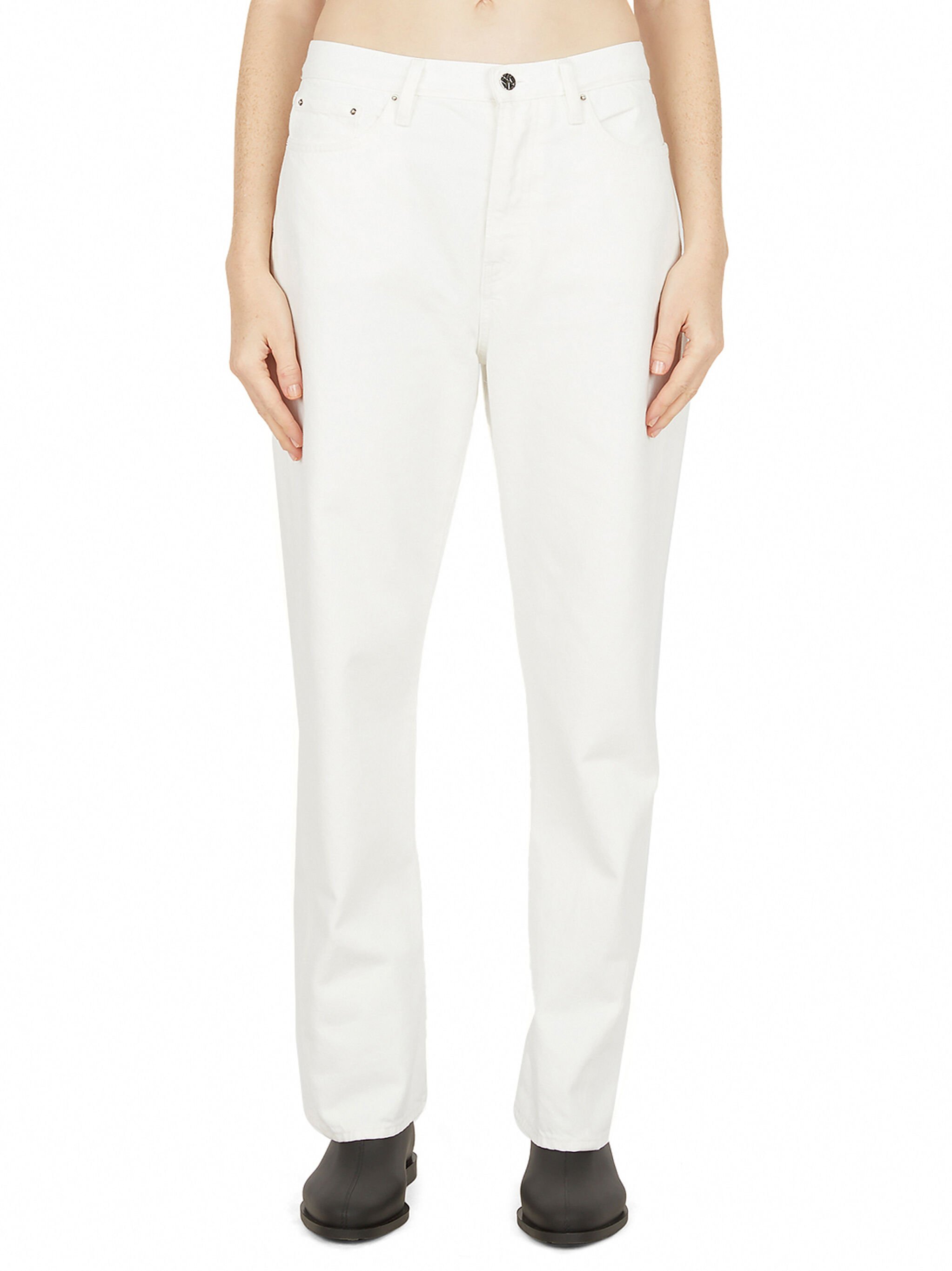 TOTEME White Twisted Seam Jeans