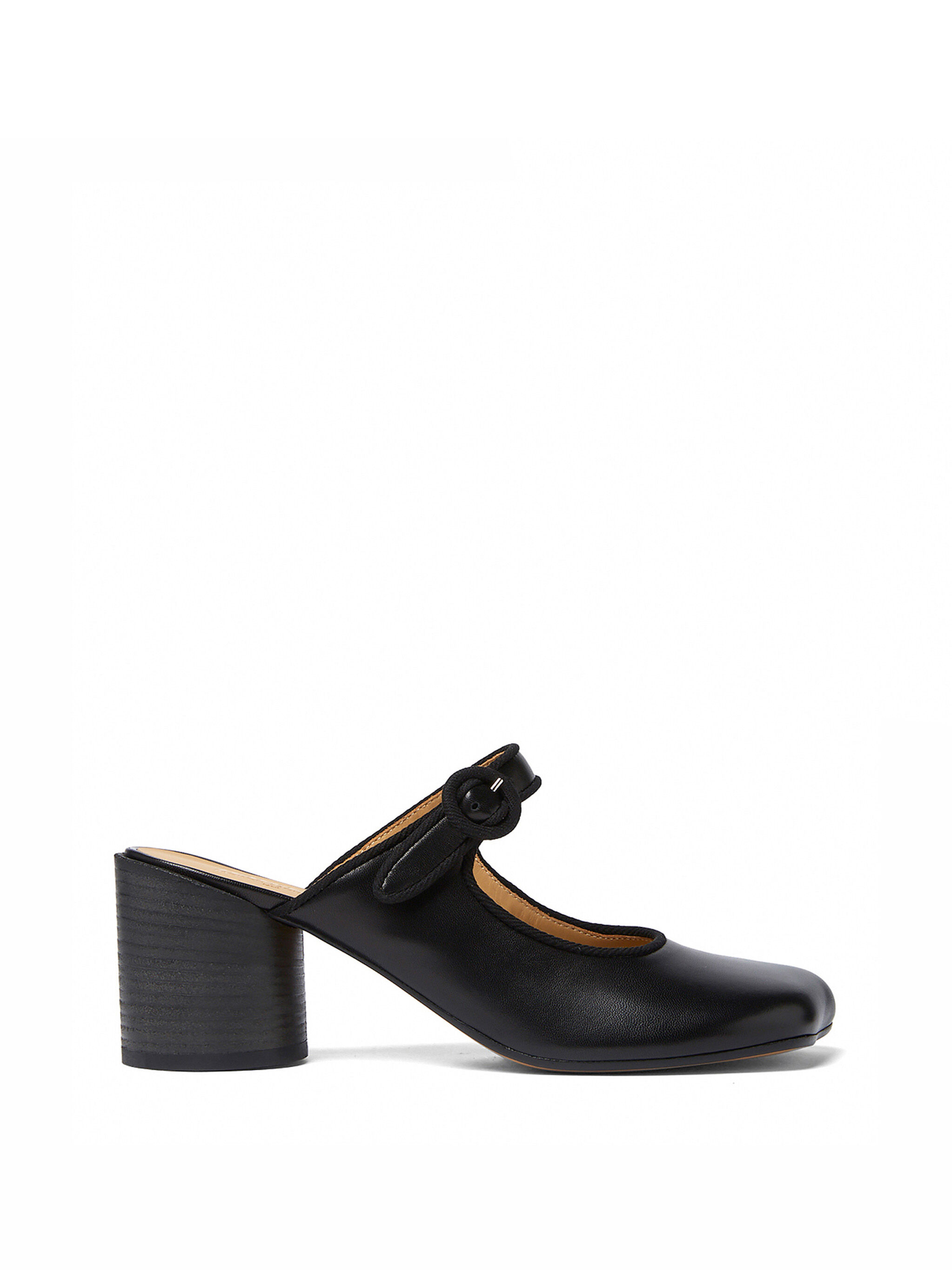 MM6 Maison Margiela Black Mary Jane Mules Shoes | THE FLAMEL®