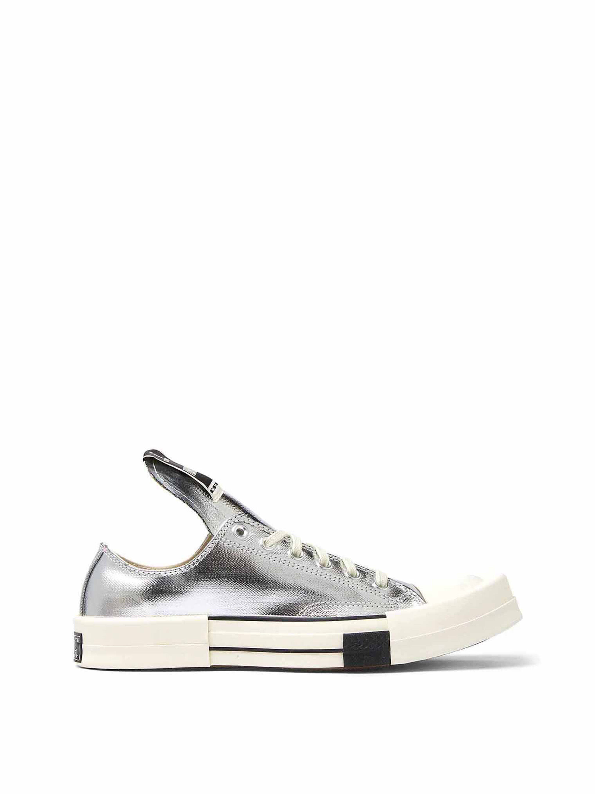 Rick Owens x Converse TURBODRK Low Top Silver Sneakers | THE FLAMEL®