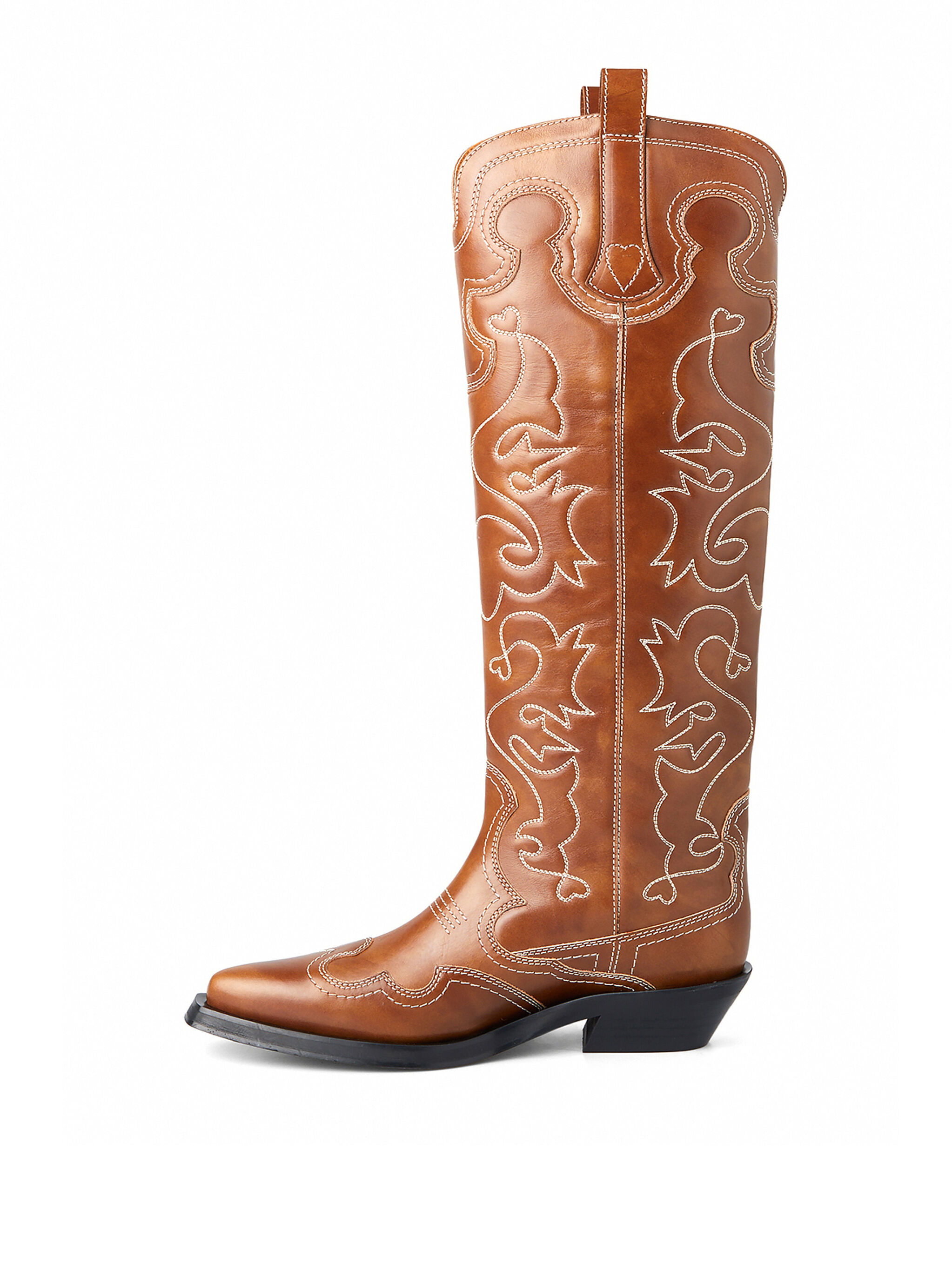 GANNI Knee High Embroidered Western Boots | THE FLAMEL®