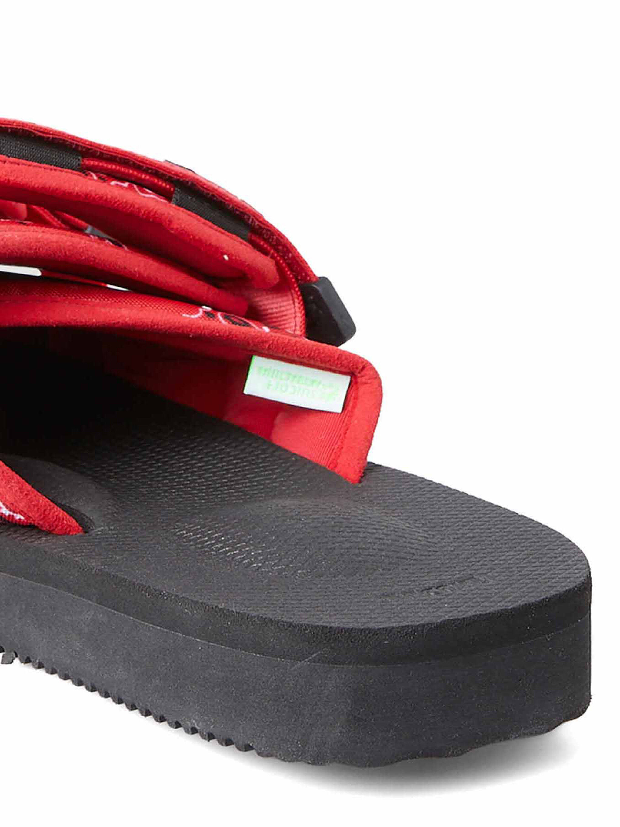 Suicoke Moto-Cab Bandana Red Sandals | THE FLAMEL®