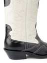 GANNI Mid Embroidered Western Boots Black flgan0250019blk