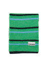 GANNI Striped Scarf Green flgan0249029grn