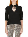 GANNI Black Sweater witn Cut-Out Detail Black flgan0249043blk