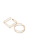 Jacquemus Les Créoles Rond Carré Earrings Gold fljac0250073gld