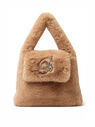 Blumarine Eco Faux Fur Handbag in Beige Beige flblm0249014bei