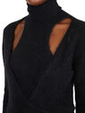 GANNI Cut Out Wrap Sweater Black flgan0250010blk