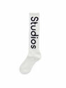 Acne Studios Ribbed Socks with Logo White flacn0346013wht